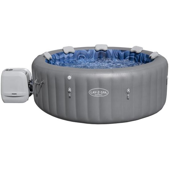 LAY-Z-SPA® Spa à économie dénergie Santorini HydroJet Pro™ avecApp, pour 7 personnes Ø 216 x 80 cm, graphite