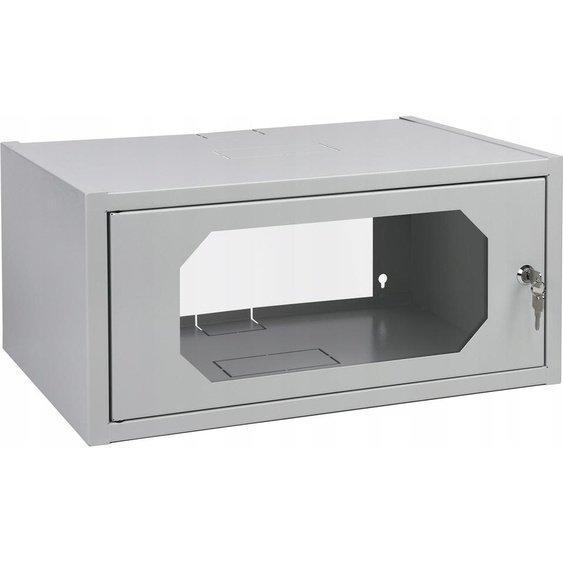 LC 19 ARMOIRE Armoire (06-099) 4,5U porte soudée avec verre intérieur, charnière, RAL7035 côté semi-mat.