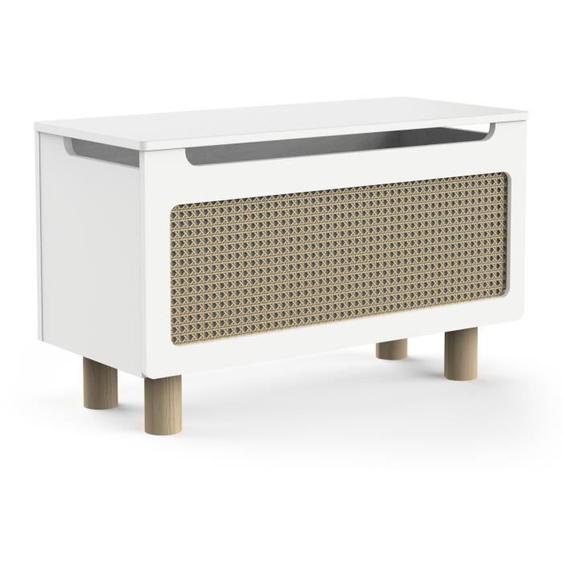 Le coffre à jouets de la série Ochna ajoute une touche de charme à toute chambre denfant grâce à son design blanc intemporel.