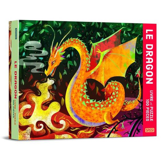 Le Dragon - Livre Et Puzzle 100 Pcs Orange