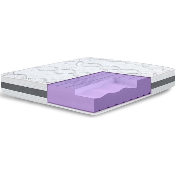 Le matelas double White Stone 150x180 Carbon, Antibactérien, Antiacarien, Antiallergique. | Hauteur 25 cm | Fabriqué en Italie