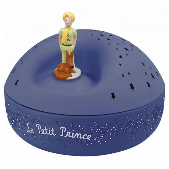 LE PETIT PRINCE-Veilleuse Boite à musique avec projections lumineuse Ø12cm Bleu Trousselier