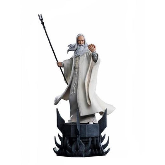 LE SEIGNEUR DES ANNEAUX STATUETTE 1-10 BDS ART SCALE SARUMAN 29 CM IRO