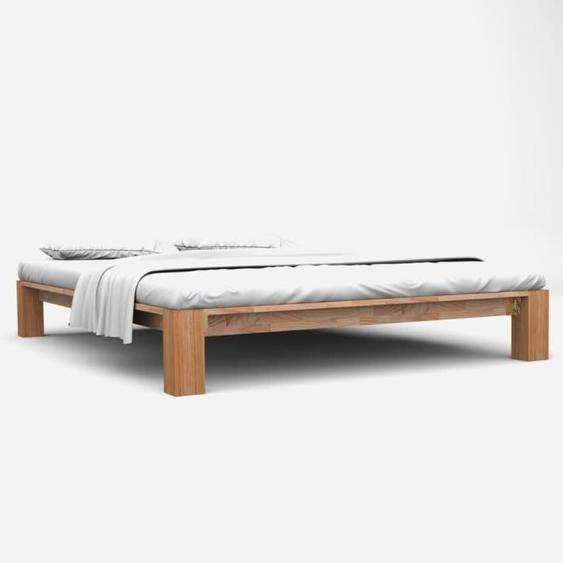 LE SHOP Cadre de lit 160x200 cm Bois de chêne massif AB247268 130113