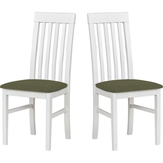 LeafDesign Chaise de cuisine 2er Set - Chaise hêtre massif - Chaise salle à manger 120 kg - Chaise salle à manger 2er Set - Chaise en bois - Chaise de table NILO 1 BLANC ARAGON 39