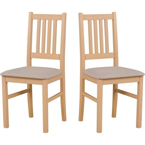 LeafDesign Chaise de salle à manger en bois - Chaise hêtre massif - Chaise salle à manger set de 2 - Chaise en bois - Chaise de table - Chaise de cuisine set de 2, BOS 1, sonoma