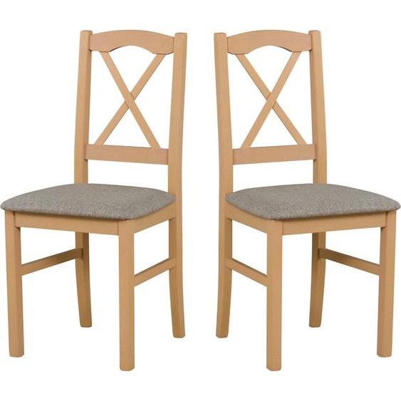 LeafDesign Chaise de salle à manger en bois - Chaise hêtre massif - Chaise salle à manger set de 2 - Chaise en bois - Chaise de table - Chaise de cuisine set de 2, NILO 11, sonoma