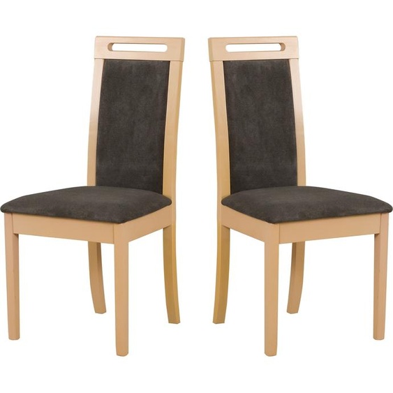 LeafDesign Chaise de salle à manger en bois - Chaise hêtre massif - Chaise salle à manger set de 2 - Chaise en bois - Chaise de table - Chaise de cuisine set de 2, ROMA 6, sonoma