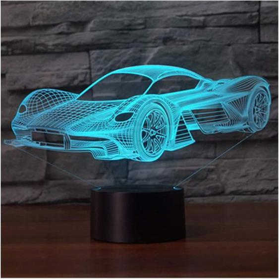 LED 3D Lampe Illusion Optique avec 16 Couleurs Changement et Smart Touch & Télécommande Lampe de Chevet Enfants Cadeau dAnniversair