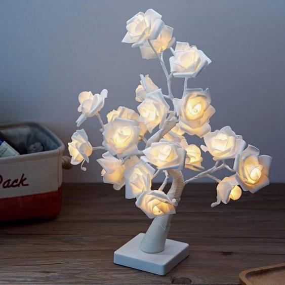 LED Guirlande Lumineuse Arbre Lumineux 24 Fleurs des Lumires Lampe de Table Cble USB Lumires Branche GUIRLANDE LUMINEUSE INTERIEURE
