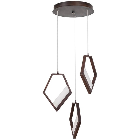 LED Pendelleuchte Silvana Metall metal brown L:37cm H:120cm