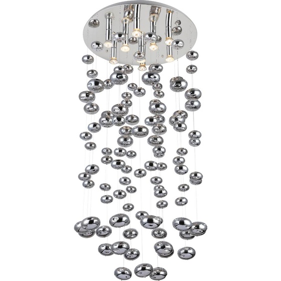 LED Plafonnier AMARILLO 9xGU10/50W, chrome, Ø : 60, H : 125 cm, intensité lumineuse variable