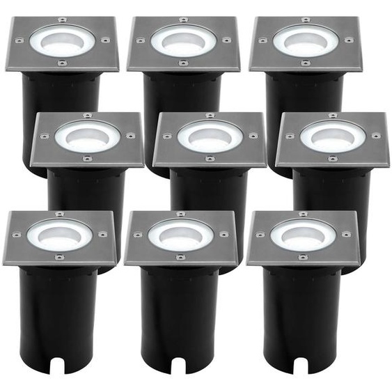 Ledvion Lot de 9 Spot LED Encastrable Exterieur IP67 3W 345Lm 6500K GU10