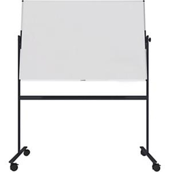 Legamaster Tableau blanc mobile double face rotatif Unité - Surface magnétique - Cadre Aluminium - L.150 x H.100 cm