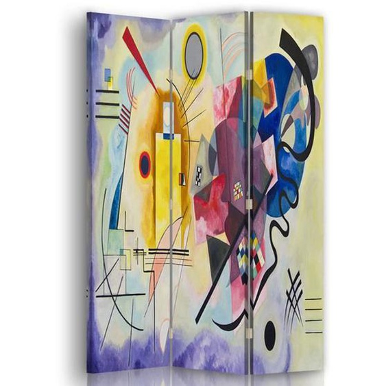 Legendarte - Paravent - Cloison avec Impression recto / verso Jaune, Rouge, Bleu - Wassily Kandinsky cm. 110x150 (3 x)