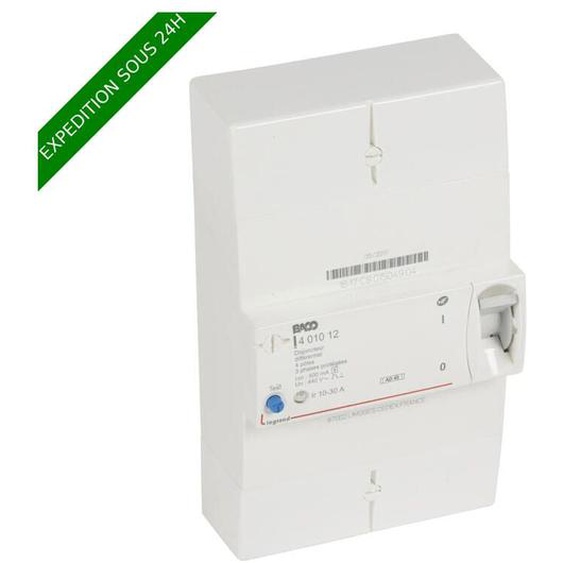 401012 - disjoncteur de branchement, enedis, tétrapolaire différentiel, 500MA, sélectif, 30A - Legrand