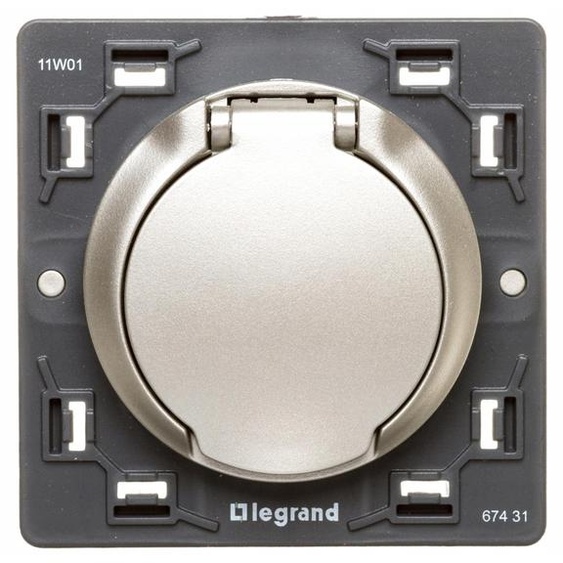 Legrand Celiane Plaque Prise Aspirateur Titane