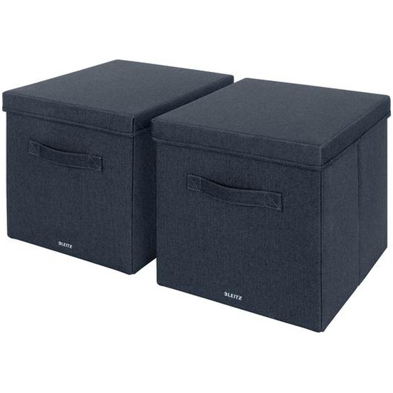 Leitz Boîte de rangement en tissu grand format - Gris - Lot de 2