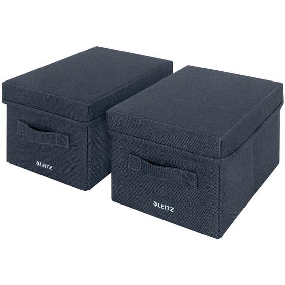 Leitz Boîte de rangement en tissu petit format - Gris - Lot de 2
