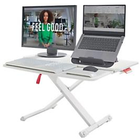 Leitz Station de travail assis-debout Ergo Cosy avec plateau coulissant - Gris