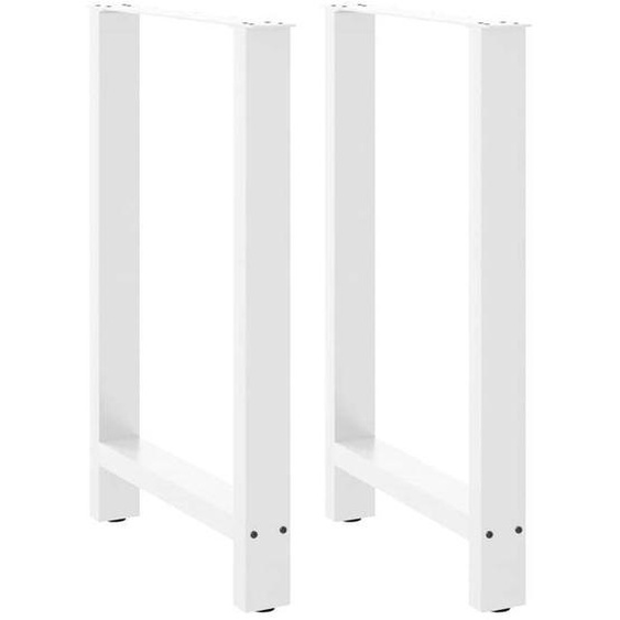 Lemon Pieds de table basse blanc 2 pcs 60x(90-91) cm acier CCL45115586