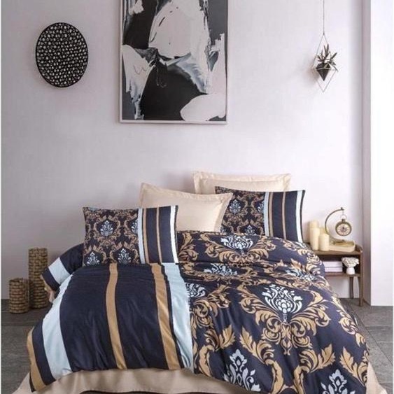 LEssentiel Linge de Maison, 487, ensemble housse de couette king-size (FR), bleu foncé, 100 % POLYESTER-MICROSATIN, 240 x 220 cm