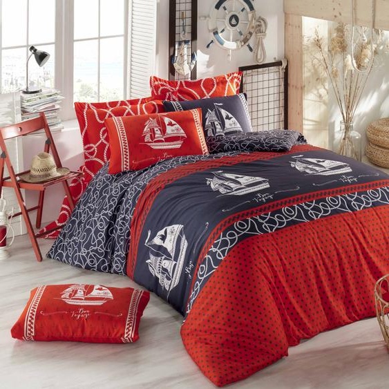 LEssentiel Linge de Maison, Adal- PRL3240, rouge, couettes, 100 % coton renforcé