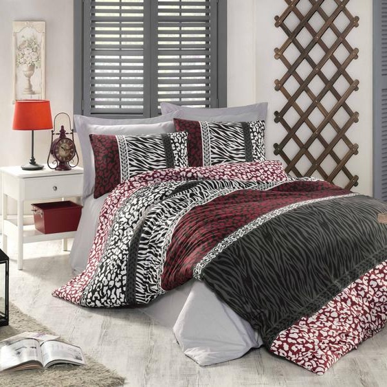 LEssentiel Linge de Maison, Adal- PRL6240, rouge,blanc,noir, couettes, 100% coton ranforce