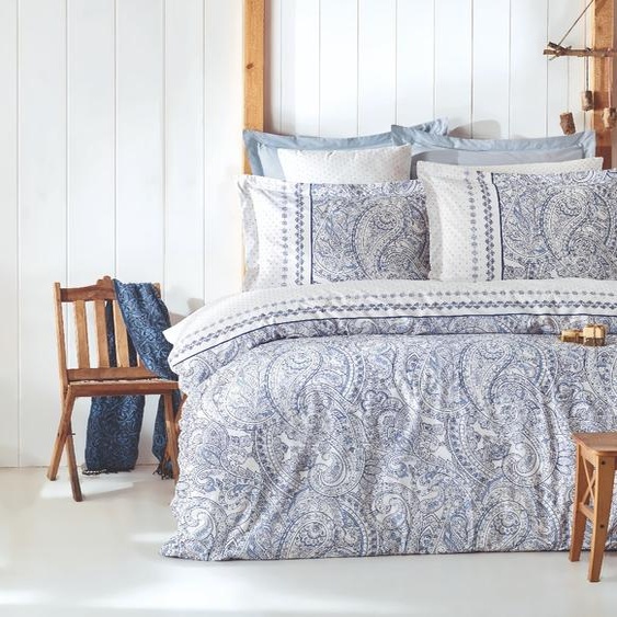 LEssentiel Linge de Maison, Adal- PRL7241, Bleu,Blanc, Couettes, 100% Coton ranforce