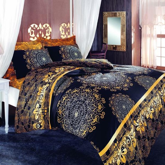 LEssentiel Linge de Maison, Adal- PRL7842, Noir, couettes, 50% coton / 50% polyester
