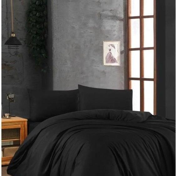 LEssentiel Linge de Maison, Black, ensemble linge de lit, noir, 100 % COTON RANFORCE, 240 x 220 cm