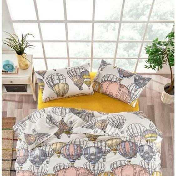 LEssentiel Linge de Maison, Cappadocia Coton, Senf, Ranforce King-Size-Bettbezug-Set (FR), 100 % BAUMWOLLE RANFORCE, 240 x 220 cm