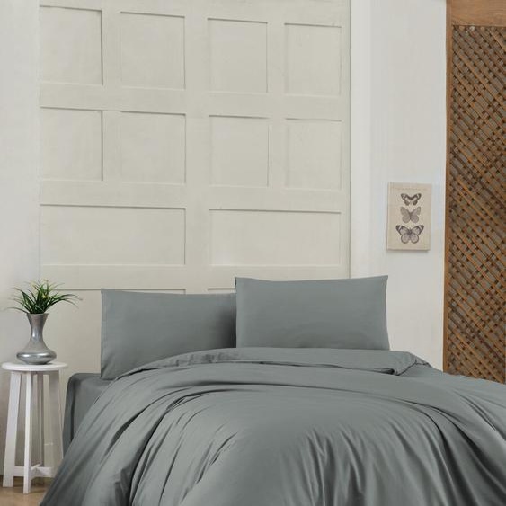 LEssentiel Linge de Maison, Dark Grey, Ranforce Ensemble housse de couette king-size (FR), gris foncé, 100 % COTON RANFORCE, 240 x 220 cm