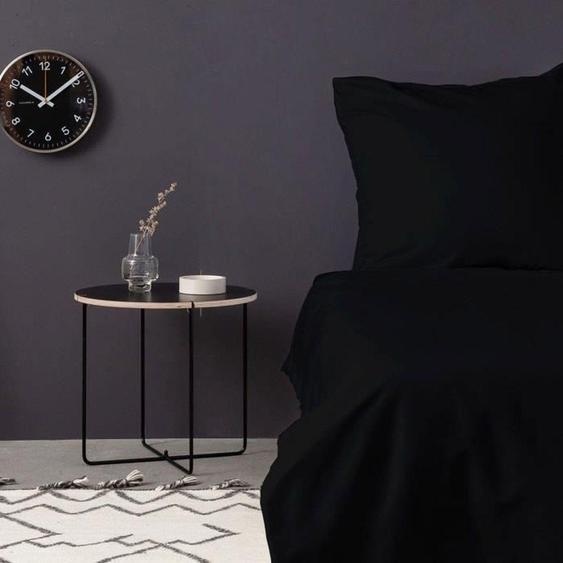 LEssentiel Linge de Maison, De Black, ensemble housse de couette en satin King (FR), noir, 100 % satin de coton, 240 x 220 cm