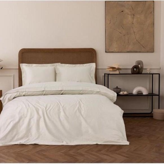 LEssentiel Linge de Maison, Elegant - Beige, Beige, Ensemble housse de couette en satin King (FR), 100 % satin de coton, 240 x 220 cm