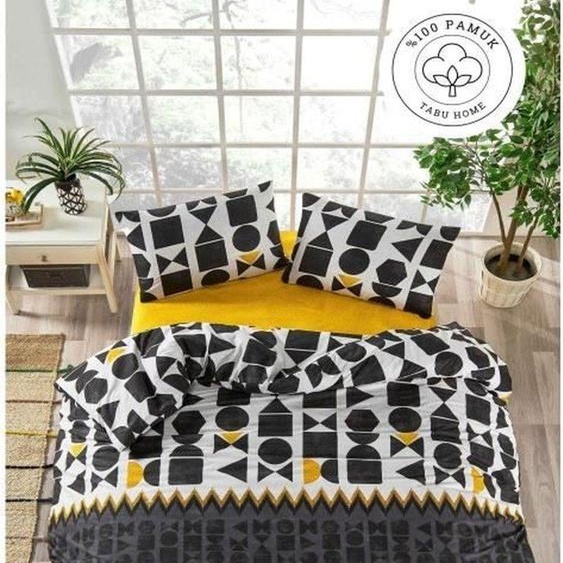 LEssentiel Linge de Maison, Etnik, Noir, Ranforce Ensemble housse de couette king-size (FR), 100 % COTON RANFORCE, 240 x 220 cm