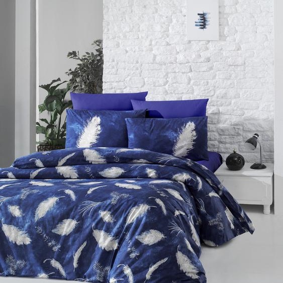 LEssentiel Linge de Maison, Feather- VCT6266, bleu foncé, couettes, 100% coton ranforce
