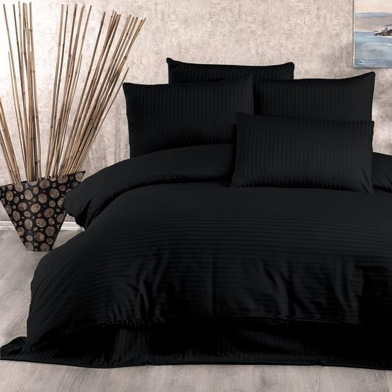 LEssentiel Linge de Maison, Lilyum - Black, Ensemble housse de couette king-size (FR), 70 % POLYESTER / 30 % COTON, noir, 240 x 220 cm