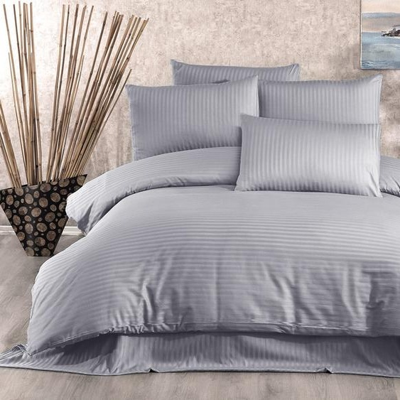 LEssentiel Linge de Maison, Lilyum - Grey, Ensemble housse de couette king-size (FR), 70 % POLYESTER / 30 % COTON, gris, 240 x 220 cm