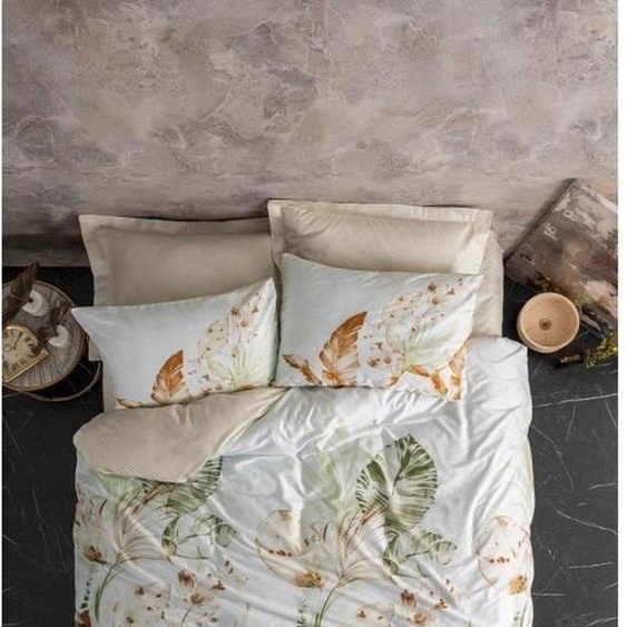 LEssentiel Linge de Maison, Luster - Beige, ensemble housse de couette en satin King (FR), Beige, 100 % satin de coton, 240 x 220 cm