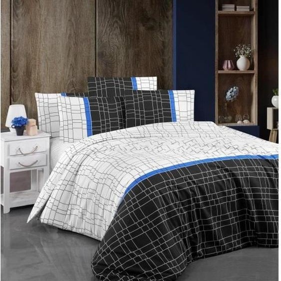 LEssentiel Linge de Maison, Patya, ensemble housse de couette king-size (FR), blanc, 65 % COTON / 35 % POLYESTER, 240 x 220 cm