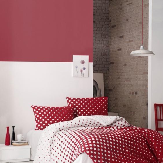 LEssentiel Linge de Maison, Puanline - Red, Ranforce King-Size-Bettbezug-Set (FR), 100 % BAUMWOLLE RANFORCE, Rot, 240 x 220 cm