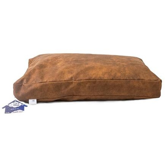 Lets Sleep Plush Pillow Lit pour chien cognac, taille : M
