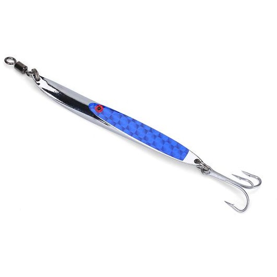 Leurre paillettes métal basse cuillère dure leurre jig hameçon artificiel (Blue 56G)
