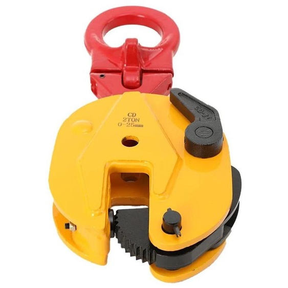 Levier pour plaques dacier - Pince de levage, capacité de charge de 2 tonnes - Construction robuste en acier allié - Traité thermiquement - Revêtement en plastique, résistant à la corrosion et à lusure, avec levier de blocage