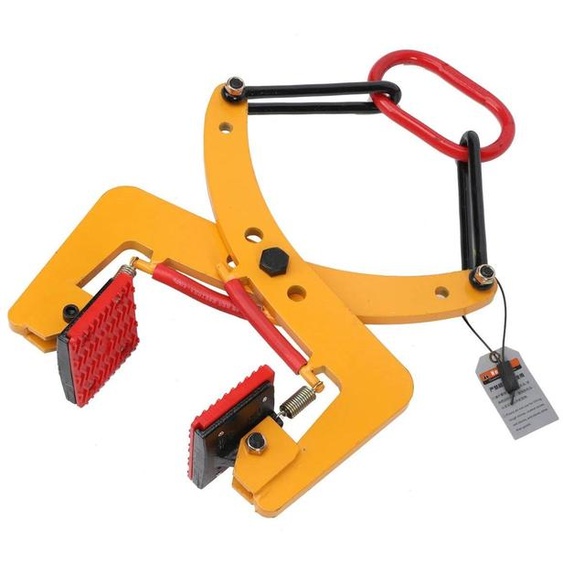 Levier pour plaques de marbre et de pierre - Pince de serrage latérale - Poignée de transport pour plaques - Capacité de charge : 280 kg - Réglable de 6 à 24 cm - Jaune