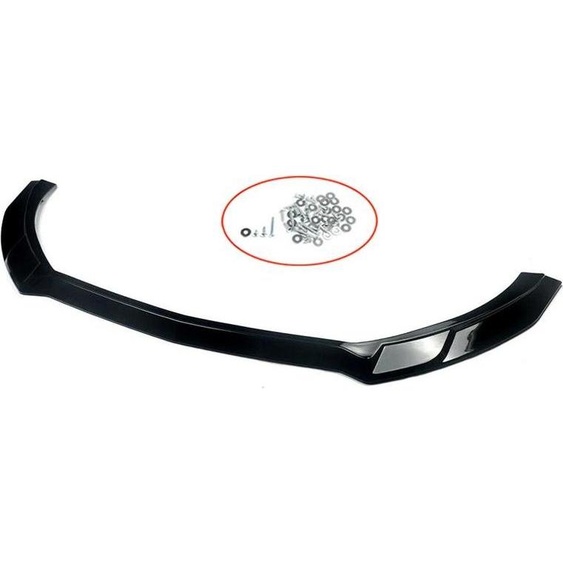 Lèvre de pare-chocs avant, style GT, installation facile, noir brillant