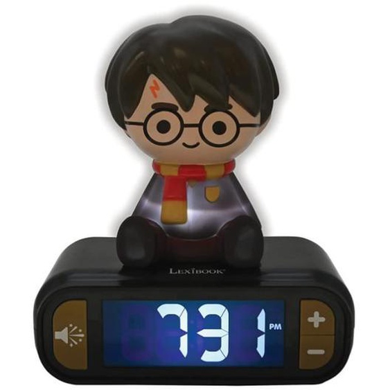 Lexibook Lexibook-RL800HP Veilleuse Harry Potter pour Enfant, Fusée Lumineuse, Horloge, Réveil pour garçon et Fille, Snooze,