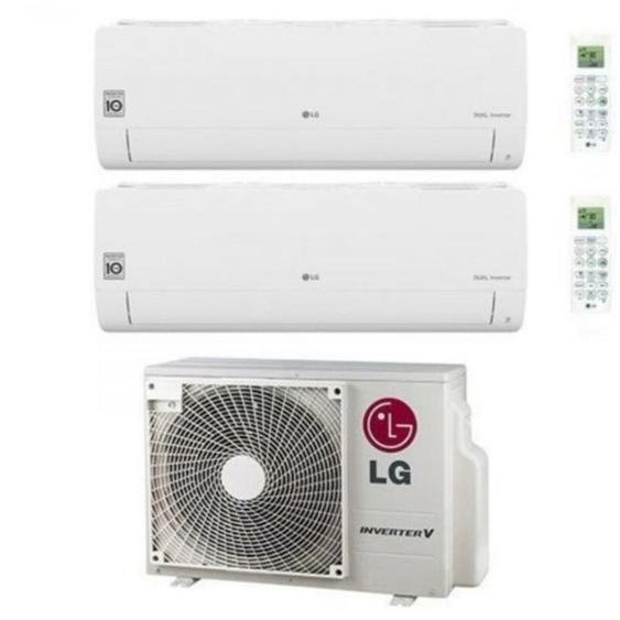 LG - Dual Split rèversible Air Conditioner Libero Smart Series 9+12 avec MU2R15 UL0 R-32 Wi-Fi Integrated 9000+12000 - New