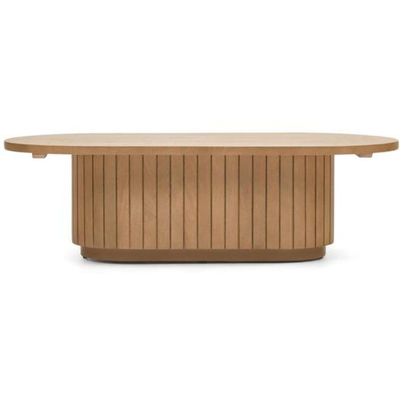 Licia - Table basse ovale en bois massif de manguier 120x60cm - Couleur - Bois clair